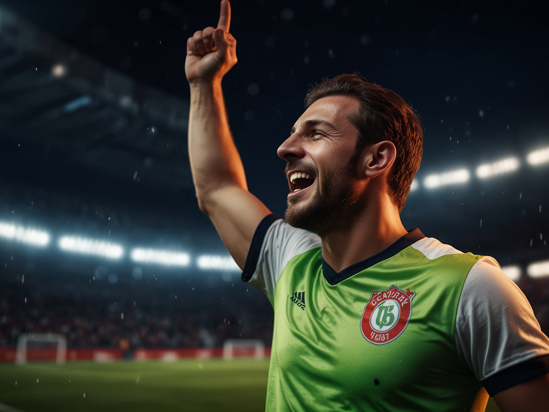 Lightning Casino hero with dynamic player and neon lights